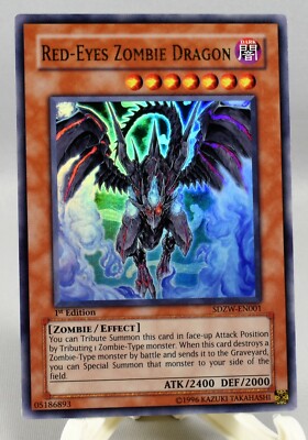 Yu-Gi-Oh! Red-Eyes Zombie Dragon-SDZW-EN001-Ultra Rare-1st Edition NM-image