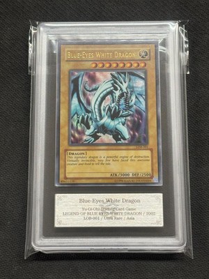 PSA Yu-Gi-Oh! Blue-Eyes White Dragon LOB-001 Ultra Rare Asian English-image