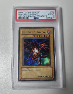 Red-Eyes Black Dragon JMP-002 YuGiOh Shonen Jump Promo PSA 8 NM-MT-image