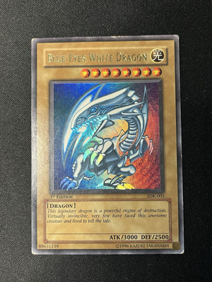 Yugioh Blue Eyes White Dragon SDK-001 Ultra Rare 1st Edition NA Print-image