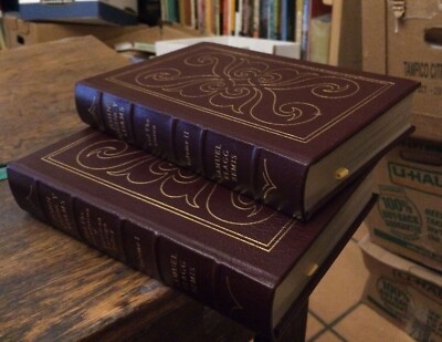 John Quincy Adams BEMIS 2 Vol Set EASTON PRESS 1987 RARE Leather REVISED-image