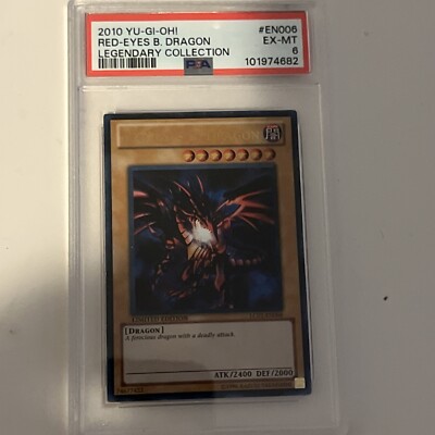 Yu-Gi-Oh! Red-Eyes B. Dragon Limited Ed. Legendary Collection LC01-EN006 PSA 6-image