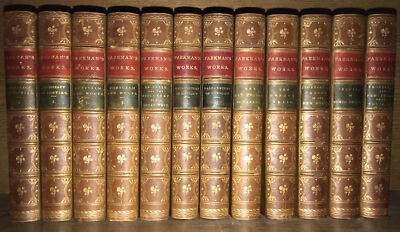 LEATHER Set; PARKMAN’s WORKS! Complete 12 Volumes Very Good Gilt Calf Gift 1891-image