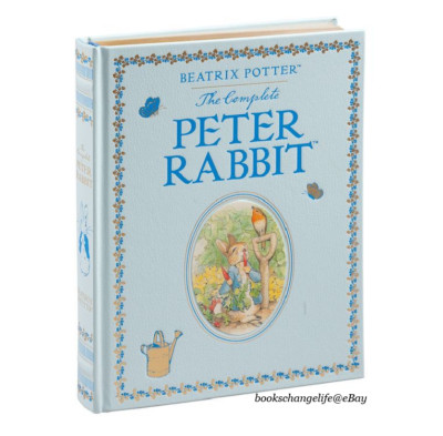 THE COMPLETE PETER RABBIT Leather bound Illustrated Beatrix Potter ~NEW ~SEALED~-image