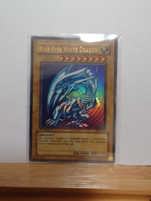 Yu-Gi-Oh! Yugioh SDK-001 Blue-Eyes White Dragon Ultra Rare 1st Edition VG-image