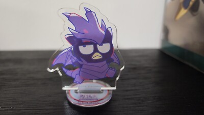 Yugioh Duel Monsters x Sanrio Acrylic Stand Red-Eyes Black Dragon Badtz-Maru New-image