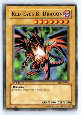 Yu-Gi-Uh Red-Eyes B. Dragon #SD1-EN002 Structure Deck: Dragon's Roar tcg LP-image