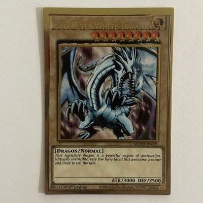 Yugioh Blue Eyes White Dragon Major Misprint Layer Shift! MGED-EN001 NM Single-image