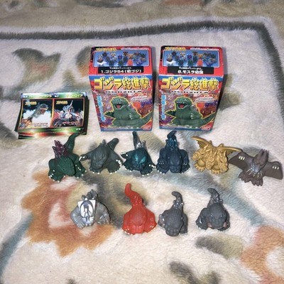 Godzilla Soft Vinyl Doll Set with 10 Stickers and Box Option, Used-image