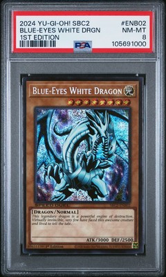 2024 YU-GI-OH! SBC2-SPEED DUEL BATTLE CITY FINALS BLUE-EYES WHITE DRAGON PSA 8-image