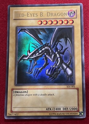 Yu-Gi-Oh Red Eyes B. Dragon SDJ-001 Rare Card-image
