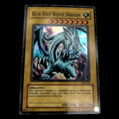 Yugioh Blue Eyes White Dragon Card SKE-001 Unlimited Ultra Rare Foil Preowned-image