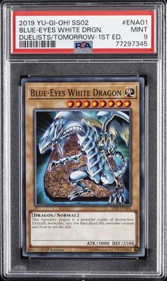 2019 YU-GI-OH! SPEED DUEL STARTER DECKS #ENA01 BLUE-EYES WHITE DRAGON PSA 9-image