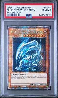 2024 YU-GI-OH! MP24-25TH ANV TIN: DUELING MIRRORS BLUE-EYES WHITE DRAGON PSA 10-image