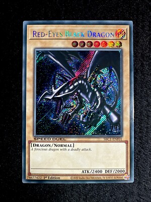 🔥YUGIOH • RED EYES BLACK DRAGON • SECRET RARE • SBC1-ENF01 • 1st EDITION • NM🔥-image
