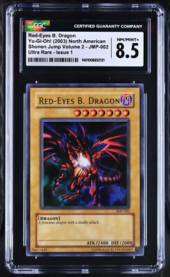 Red-Eyes Black Dragon JMP-002 YuGiOh Shonen Jump Promo CGC 8.5 NM-MT+-image