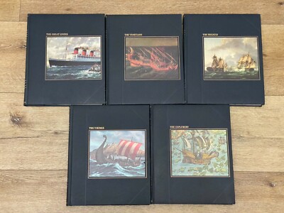 Time Life The Seafarers Book Series 1980 Leather Bound - Set of 5-image