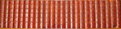 LEATHER Set; WORKS OF VICTOR HUGO! Complete 24-Volumes. Some Chips-image