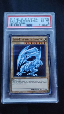 2017 BLUE EYES WHITE DRAGON DUSA-EN043 1ST EDITION HOLO PSA6-image