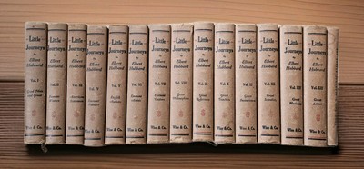 1928. Complete Little Journeys By Hubbard | 14 Vol Set + Guide Book Roycrofters -image