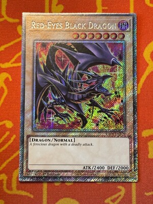 YUGIOH RED-EYES BLACK DRAGON PLATINUM SECRET RARE NM RA04-EN109 MP24 ART-image