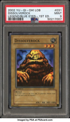Dissolverock 1st Edition 2002 Yugioh Legend of Blue Eyes LOB-031 PSA 9-image