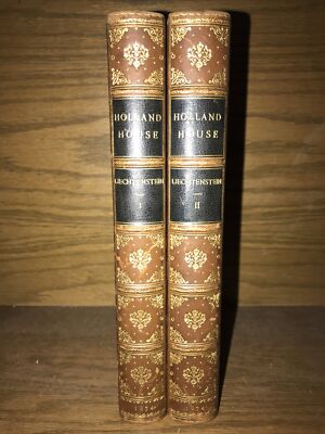 LEATHER Set;HOLLAND HOUSE!First Edition Gilded Calf 1874 Original Very Good Gift-image