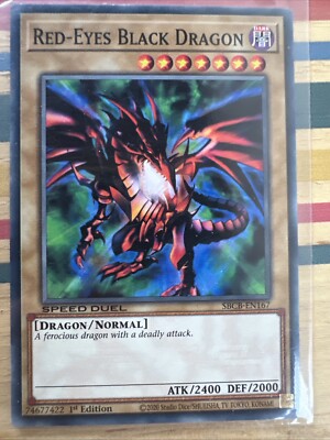 SBCB-EN167 Red-Eyes Black Dragon 1st Edition Common YuGiOh Mint Speed Duel card -image