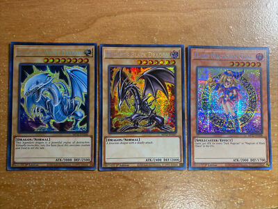 🔥Yugioh Blue-Eyes Red-Eyes Dark Magician Girl SECRET RARE MP22-EN266 267 268-image