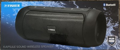Wireless Speaker Fisher Kapsule Sound  Bluetooth/FM Radio Splash Proof FBT356K-image