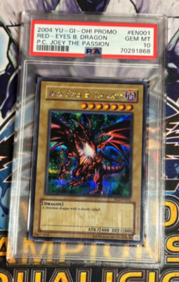 Yu-Gi-Oh! TCG PSA 10 Red-Eyes B. Dragon PCJ-EN001 Unlimited Secret Rare Promo-image