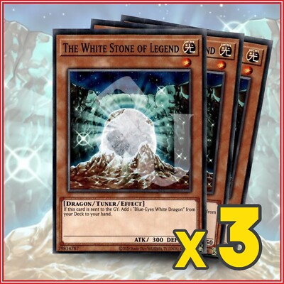 YuGiOh The White Stone of Legend x3 | Kaiba's Card Blue-Eyes White Dragon Egg 💎-image