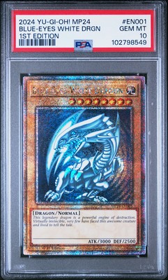 2024 YU-GI-OH! MP24-25TH ANV TIN: DUELING MIRRORS BLUE-EYES WHITE DRAGON PSA 10-image