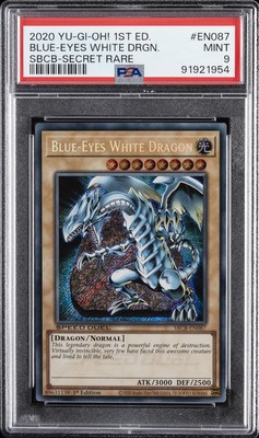 2020 YU-GI-OH! SPEED DUEL: BATTLE CITY BOX #EN087 BLUE-EYES WHITE DRAGON PSA 9-image