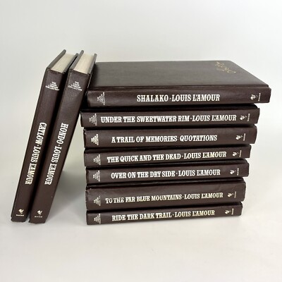 Lot of 10 Vtg Louis L'amour Collection Leatherette Books Western Novel Set 3-image