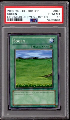 Yu-Gi-Oh Legend Blue Eyes White Dragon 1st Edition Sogen LOB-049 PSA 10 GEM MINT-image