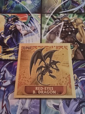2002 Topps Yu-Gi-Oh! Sticker Collection Gold Foil Red Eyes B. Black Dragon 4/10-image