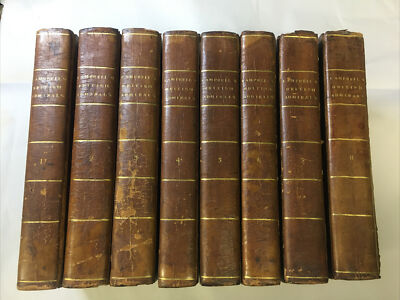 Campbells British Admirals Volumes 1-8 Set - Leather Bound -image