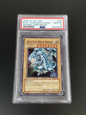 2002 YU-GI-Oh! Shonen Jump Promo 001 Blue-Eyes White Dragon PSA10-image