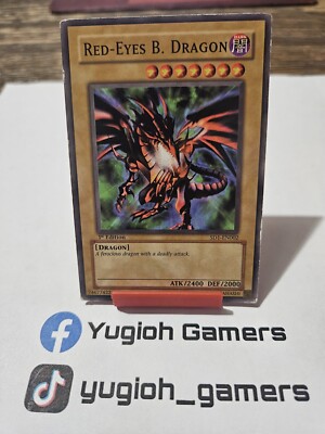 Yu-Gi-Oh Red Eyes B Dragon SD1 1st Edition Common Played -image