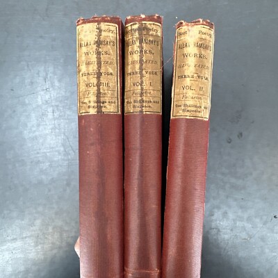 Allan Ramsay (Scottish Poet) Work’s 3 Volumes Complete Set See Description-image