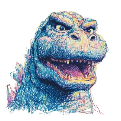 Godzilla Art V2 Vinyl Car Decal Sticker – Waterproof & UV-Resistant-image