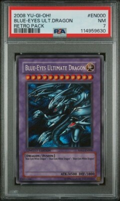 2008 Yu-Gi-Oh! Blue-Eyes Ultimate Dragon RP01-EN000 Secret Rare PSA 7 NM-image