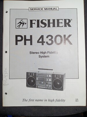 Fisher PH-430K Service Manual Stereo High Fidelity System Original-image
