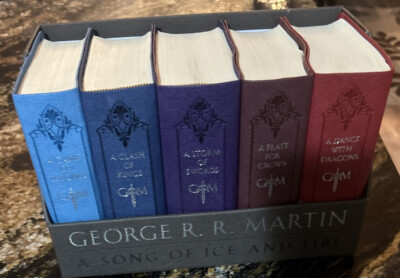 Song of Ice & Fire Leather Bound Box Set by George R. R. Martin Game of Thrones-image