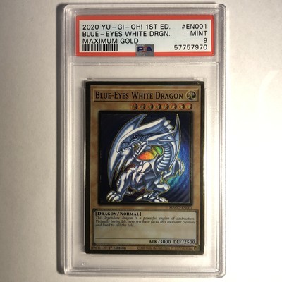 2021 Yu-Gi-Oh! Blue-Eyes White Dragon MAGO-EN001 Gold Rare PSA 9 MINT-image