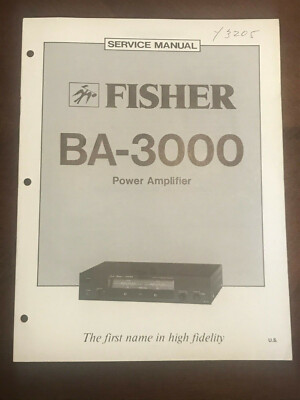 FISHER BA-3000 POWER AMPLIFIER ORIGINAL SERVICE REPAIR MANUAL -image