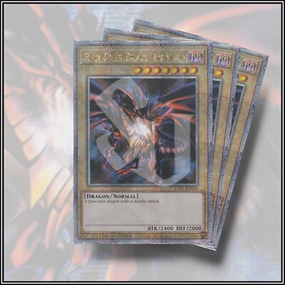 YuGiOh RED-EYES BLACK DRAGON x3 | LC01-EN006 Quarter Century Secret Rare-image