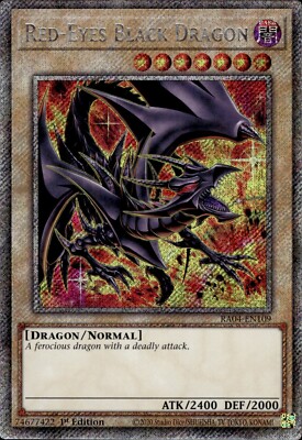 Red-Eyes Black Dragon 3 - Platinum Secret Rare 1st Ed. RA04-EN109 - NM - YuGiOh-image