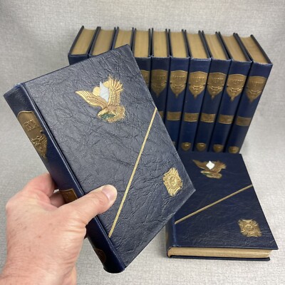 1925 America: Great Crises In Our History, Leather Bound 12 Vol Set - Decorative-image